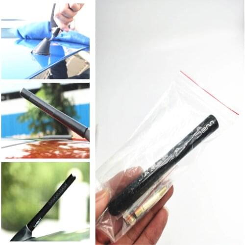 Car Carbon Fiber Short Stubby Mast Antenna for Ford transit KA(CLASSIC) 1998 2004 fiesta focus 2008 1995 mondeo