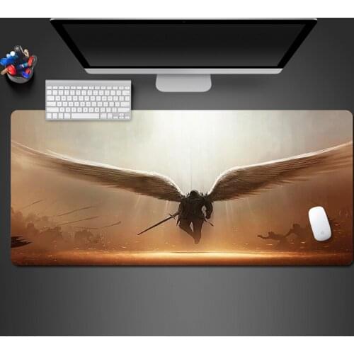 Angel Warrior Design Mouse Pad Cool Keyboard Fashion Computer Mouse Pad Higt Quality Gaming Padmouse Gamer Play Mats