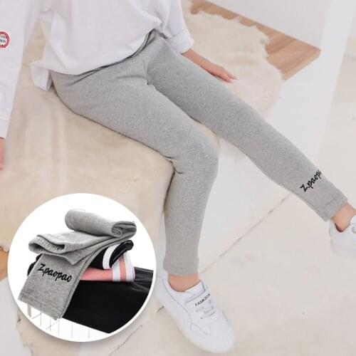 Girl Leggings Kid Spring Autumn Cotton Stretch Leggings Teens Elastic Pants Leggins Kids Sports Pants for Girls School Trousers
