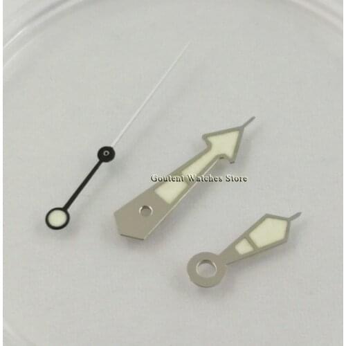 Silver Super Green Luminous Watch Hands Fit NH35 NH36 Movement Mechanical Wristwatches Parts For Mens