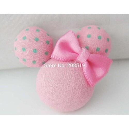 NBNLSA Pink buttons for children clothes 10pcs covered buttons hairclip DIY decorative accessories