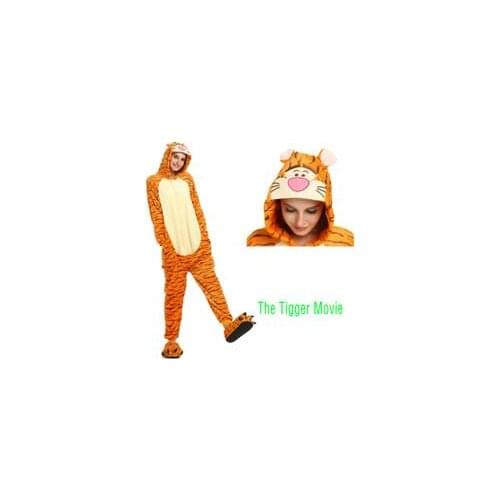 Unisex Cosplay Pajama Animal Sleepwear Tiger Onesie Costume Jumpersuit