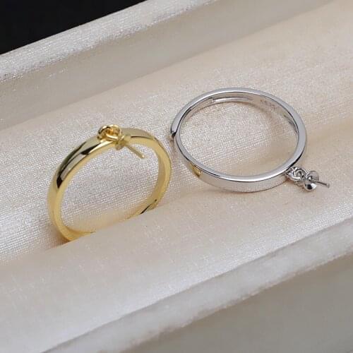 New Fashion 925 Sterling Silver Adjustable Finger Ring Base Settings Findings Jewelry Parts Fittings Accessories for Beads