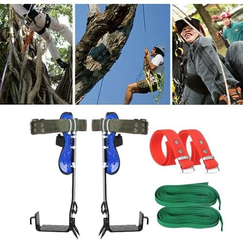 Garden Tree Climbing Spike Adjustable Tree Climbing Tools 100kg Loading Steel Claw for Jungle Survival Rock Climbing Camping