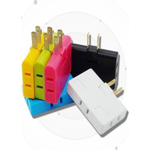High Quality 3 Outlet Grounded AC Power 2 Prong Swivel Light Wall Tap Adapter Tools Electrical Plugs For Phone Computer Camera