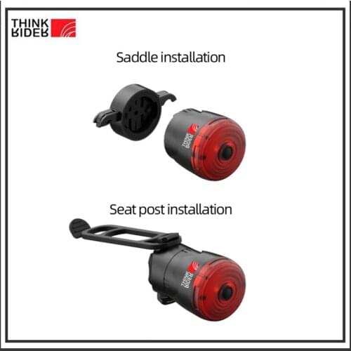 THINKBIKE Smart Auto Brake Sensing Bicycle Rear Light Waterproof USB Charging Cycling Taillight Mountain Cycle LED Light