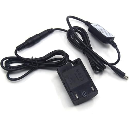 USB Type C USB-PD Converter to DC Cable + DR-E6 LP-E6 Decode Fake Battery for Canon EOS 5D Mark II III EOS 5D2 5D3 6D 7D 60D 5D2