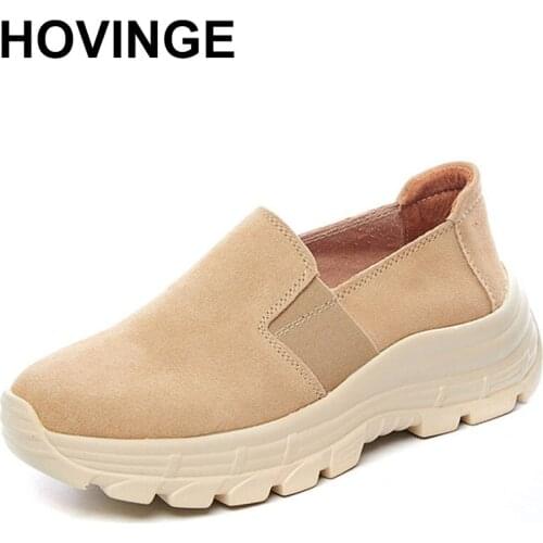 HOVINGE Weideng Anti Suede Super Reinforced Sole Heightening Work Shoes Elastic Band Casual Shoes Non-slip Trendy Women Autumn