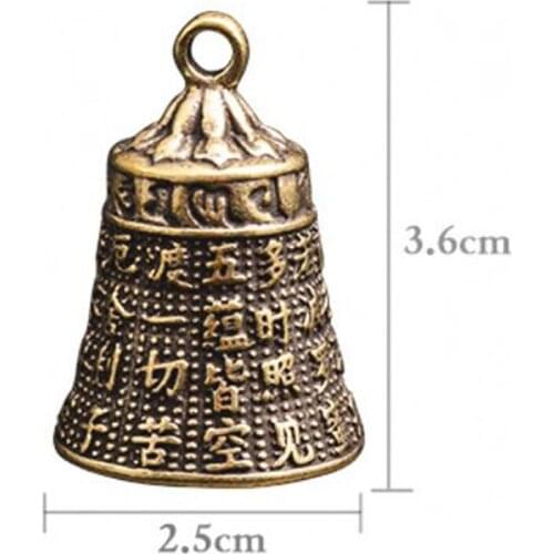 1PCS Chinas MINI Antique Bell Mini Brass Copper Fengshui Bell Guanyin Bell Pendant