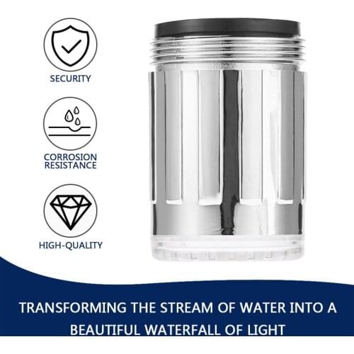 1PC LED Faucet Light Water Tap Glow Shower Pressure Sensor 3 Colors RGB Colorful Mini Kitchen Bathroom Accessories