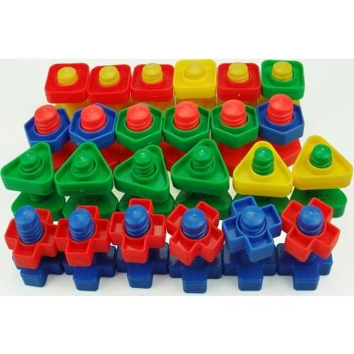 100set baby 3D Building puzzle Toys games For Children 3years Educational Toys Mind Build Screw nut set