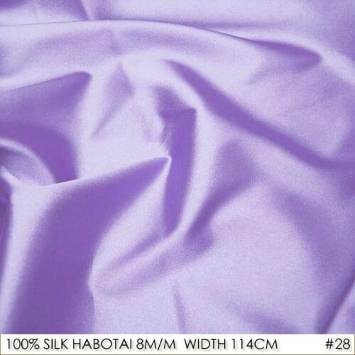 100% SILK HABOTAI 114cm width 8mommes Tissues to sew Wedding gifts for guests No.28 Violet