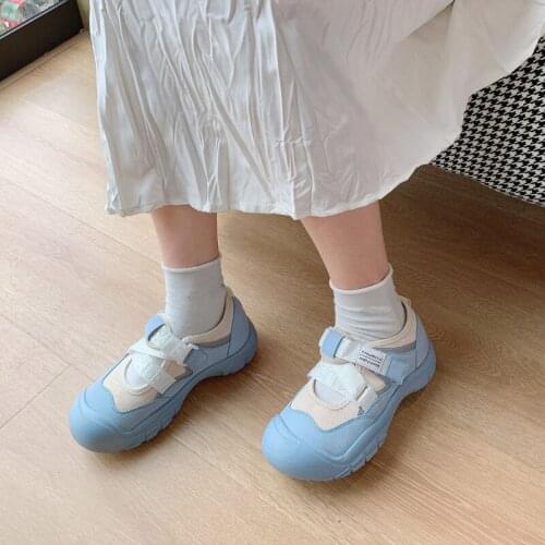 2021 Velcro Dad Shoes Womens Shoes Fashion Big Toe Shoes Harajuku Style Doll Shoes Leisure Sports Shoes Womens Shoes Ladies
