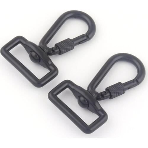 27mm Black Swivel Lobster Key Ring Charm Clasp Claw Strap Purse Bag Handbag Webbing Leather Dog Collar Hook Lanyard Clasp Clip