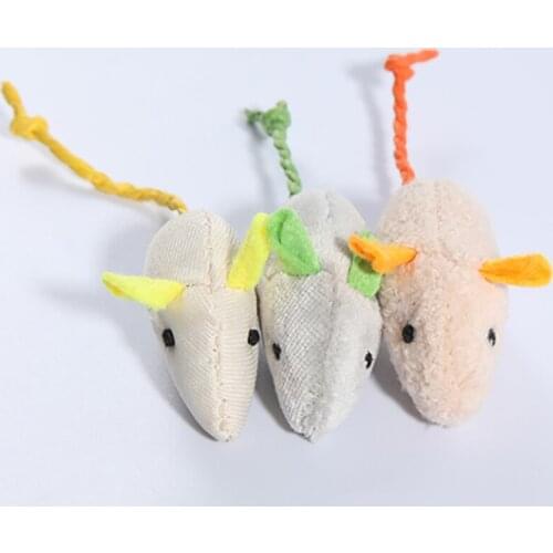 3pcs/lot Cute Funny Pet Toy 3D Simulation Mouse Cat Playing Toys Plush Mice Pet Accessories