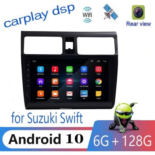 Android 10.0 CarPlay GPS FM AM Multimedia Player For Suzuki Swift 2003-2005 2006 2007 2008-2010 Android Auto GPS 2 din autoradio