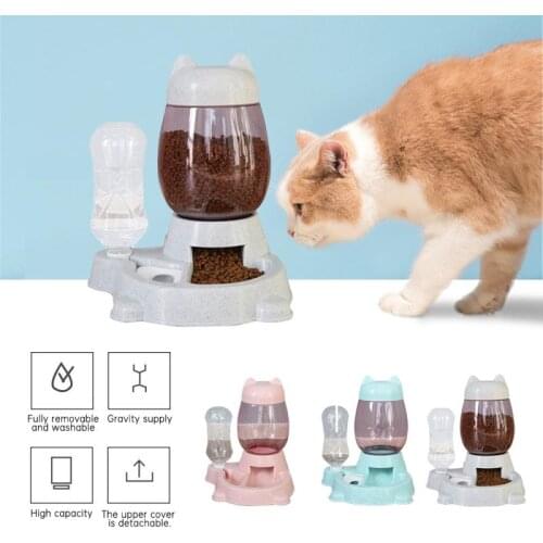 Automatic Pet Feeder 2.2L Dog Cat Anti-slip Drinking Bowl Dogs Water Drinking Feeder Large Portable Capacity Pet Dispenser