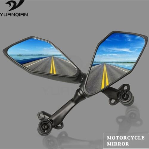 Black Motorcycle Mirror Side Mirror Scooter Mirrors For moto Yamaha R1 3 6 R ybr MT07 MT09 TMAX 530 500 XMAX 2015 2016 2017