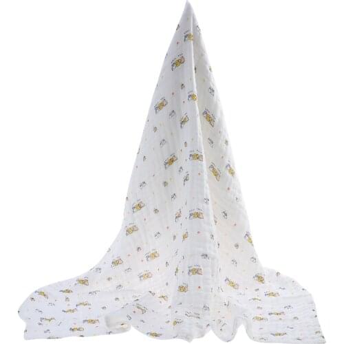 Baby Bath Towel 6 Layer Blanket Swaddle car seat canopy 100% Muslin Cotton Super Soft Absorbent stroller cove For Baby Kids