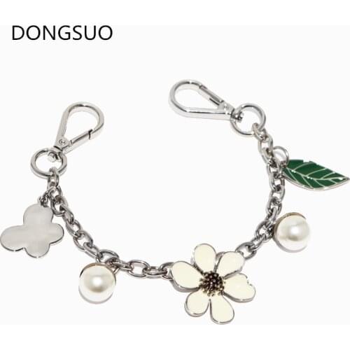 Designer chain strap with flower gold silver metal chain ornament for handbag bag Accessories Hardware high quality