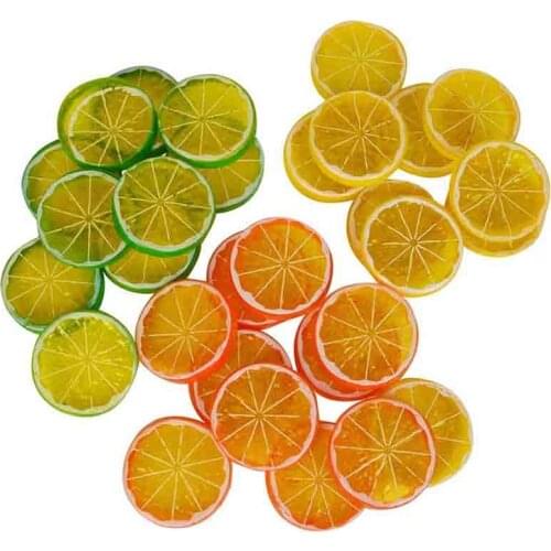 Artificial Lemon Slices, Artificial Fruit, Mini Lemon Slices, Plastic Fake Fruit Model, Party Wedding Decoration