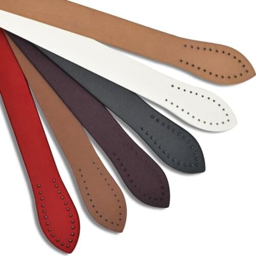 2*60cm Leather Handles Durable Shoulder Bags Detachable Belt Women Girls Leaf Handle DIY Handmade Replacement Handbag Straps