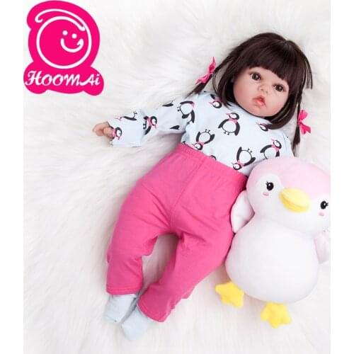 22" 55cm Reborn Baby Doll Dolls Lifelike Soft Silicone Real Gentle Touch Toys Gifts for Children Silicone Doll Toys for Girls