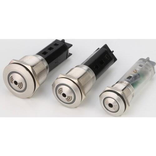 16mm 19mm 22mm Metal Buzzer 12V 24V 220V Flash Red LED Lamp Light 80DB sound Metal Buzzer