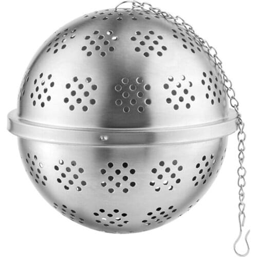 Reusable Stainless Steel Tea Filter Round Seasoning Ball Tea Infuser Multifunction Soup Spice Strainer Gadgets