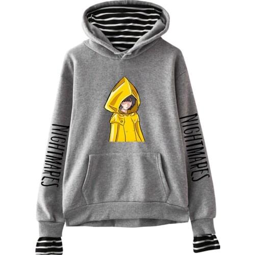 2021 New Little Nightmares Hoodie Female Fake Two Piece Womens Hoodie Sweatshirt Harajuku Streetwear Loose Clothes