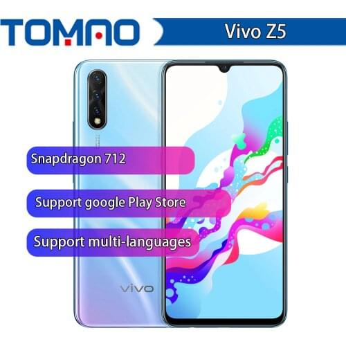New Vivo Z5 4G LTE Mobile Phone Snapdragon 712 Android 9.0 6.38" 2340x1080 6GB RAM 64GB ROM Face ID fingerprnit 48.0MP Cellphone