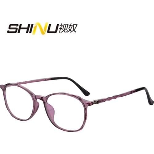 Ladies glasses Ultralight TR90 Optical glasses for momen gril Retro Vintage Round glasses with prescription blue light lenses