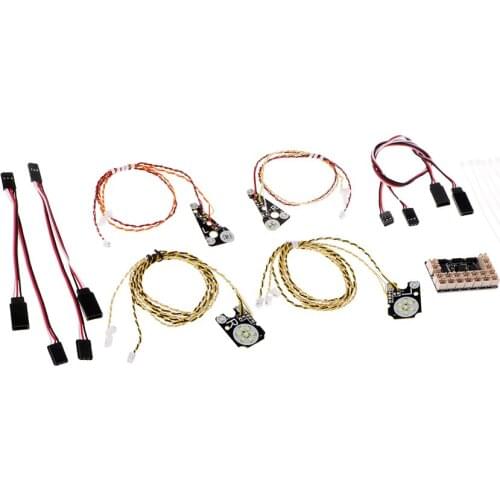 Front rear LED lights headlight system accessories for 1/10 Trx4