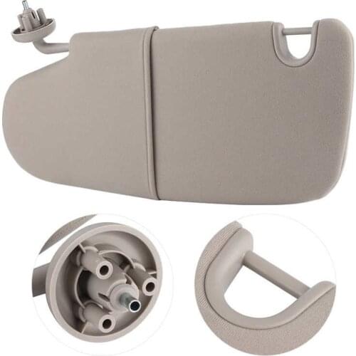Front Left Sun Visor Replacement Left-Hand Drive Fit for DODGE RAM 1500 2500 3500 W/O Overhead Console Gray 1CT11BD1AA