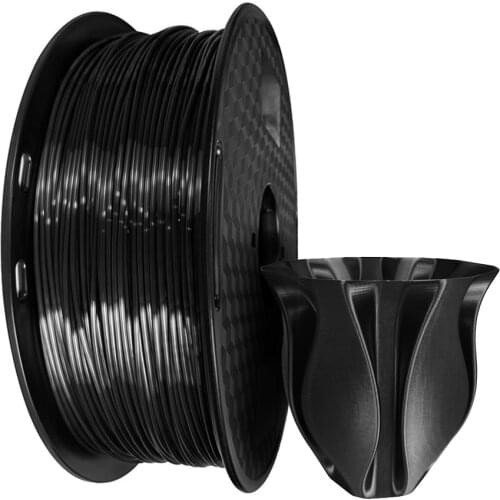 PLA 3D Printer Silk Black Filament 1.75mm 250g/500g/1Kg 3D Printing Filaments Silky ShineShiny Sublimation Materials Supplies