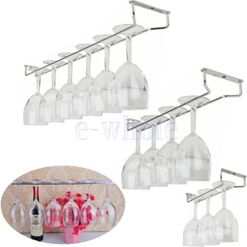 35cm Wine Glass Below-cabinet hanging Hanger Rack Stemware Home Bar Pub Holder Stainless Steel for bar kitchen dining table