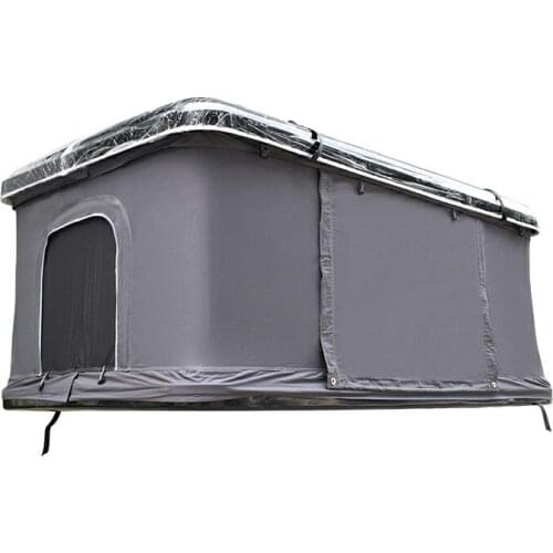 Outdoor Travel 4x4 Canvas Hard Shell Foldable Removable Retractable Sleeping 3 Persons Camping Car Rooftop Shade Tents