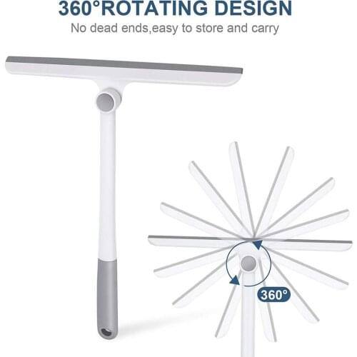 Car Auto Glass Window Wiper Scraper 360 Degrees Rotatable Silicone Cleaning Tools Adjustable Professional Water Squeegee Foam