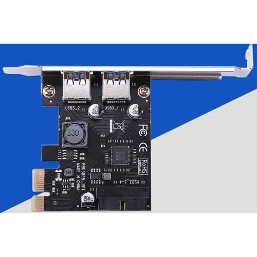 SSU 2 Port USB 3.0 PCI-e x1 Expansion Card PCI Express Adapter for Desktop Applicable Models for Desktop PC PCI-e Expansion Card