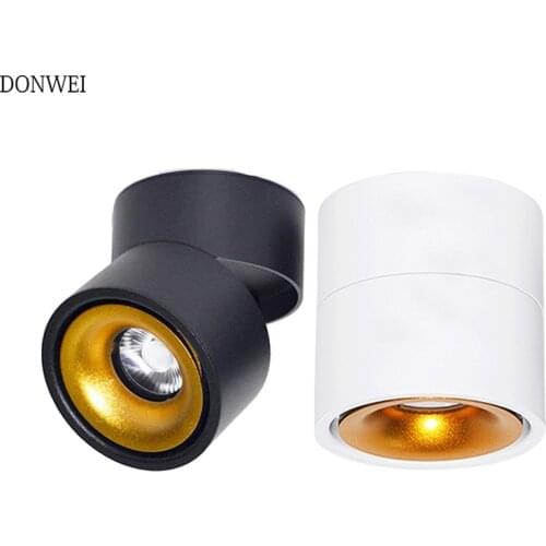 5W 7W 10W 12W COB LED Ceiling lamp Surface Mounted 360 Degree Rotatable COB Background Spot Ceiling light for Bedroom livingroom