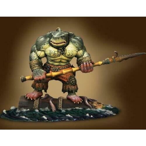Unassambled 1/32 52mm ancient stand orc with base Resin figure miniature model kits Unpainted