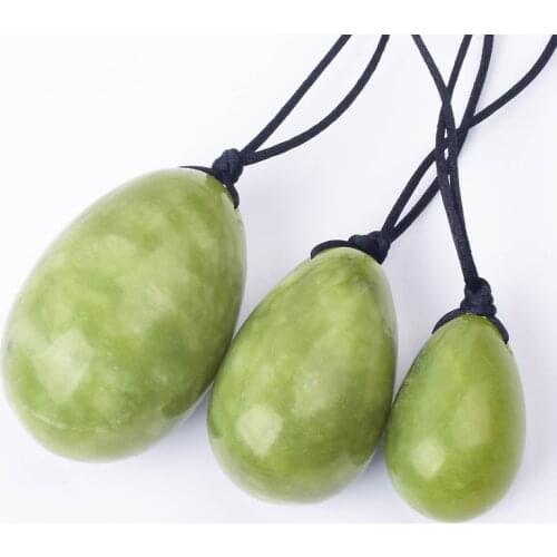 Yoni Egg Set Nautral China Jade Egg Kegel Exercise Yoni Egg Pelvic Floor Vaginal Muscle Tighten Ben Wa Balls