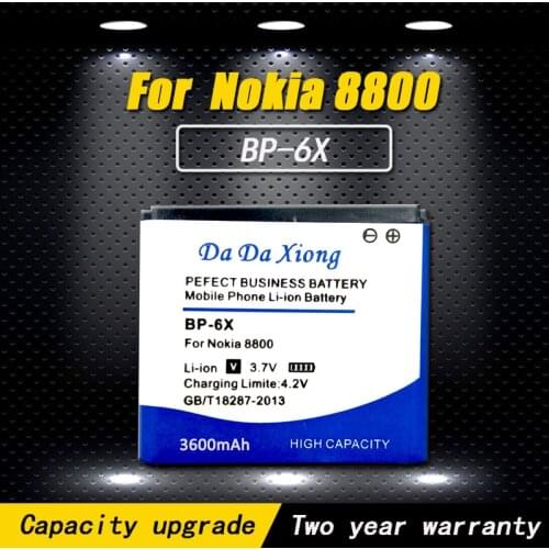 High quality 3400mAh BP-6X Li-ion Phone Battery for Nokia 8800 8860 8800 Sirocco N73i Phone battery +Free shipping