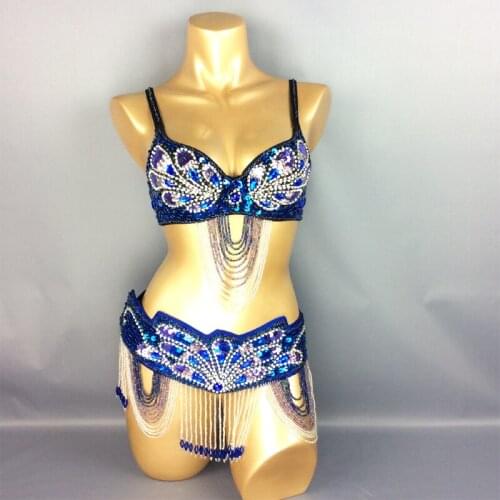 New Design-Butterfly Women Belly Dance Costume Wear BRA+Belt 2piece/Set Sexy Bellydancing Costumes Bellydance Clothes DL6289