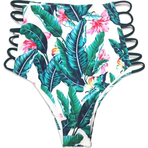 XCKNY women sexy swimsuit bikin high waist tights sexy bikin underpants color printed beach swimming trunks