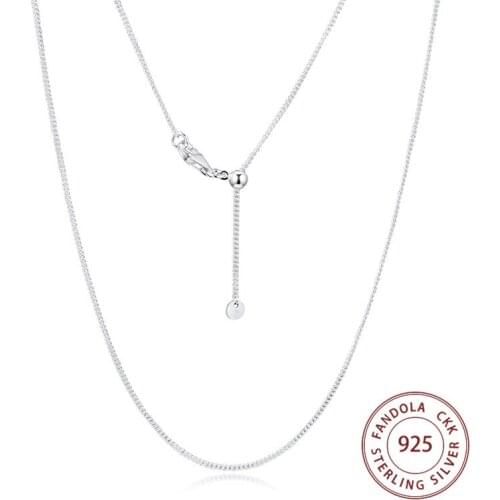 Choker Curb Chain Necklaces Pendants 925 Sterling Silver Statement Necklaces for Women Fashion Jewelry collier femme Accesorios