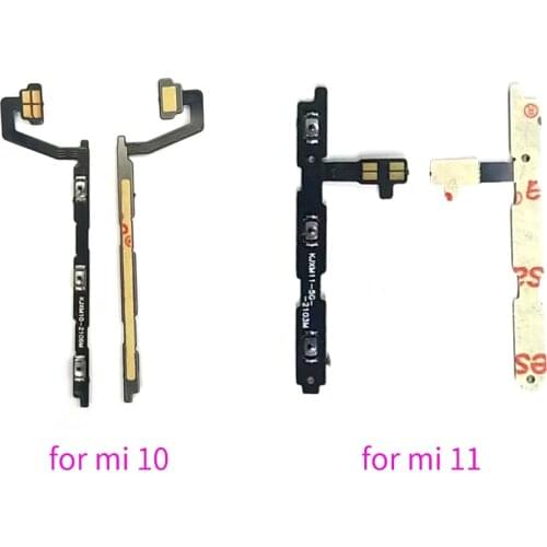 10PCS For Xiaomi Mi 10 Lite 10T 11 Note 10 Pro Swith Power On Off Volume Side Button Key Flex Cable