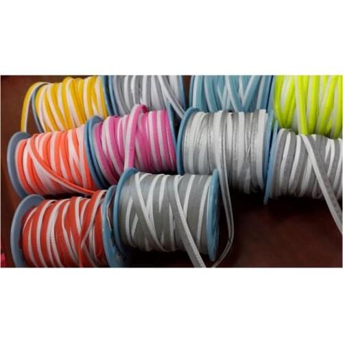 100m/roll High visibility Reflective Piping Strip Braiding Trim Reflective Cords Sewing On Garment Edge
