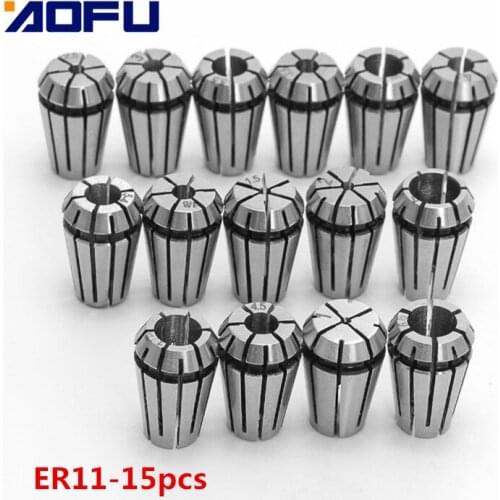 15PCS ER11 Spring Collet Set Inch Collet Set Collet Er11 Inch Collet Small Hole Collet Engraving Machine Chuck Construction Tool