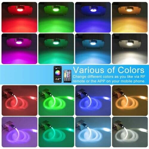16W Golden Light Source Starlight Starry Sky Light APP RF Control Night Light With Remote Control Car Electronics